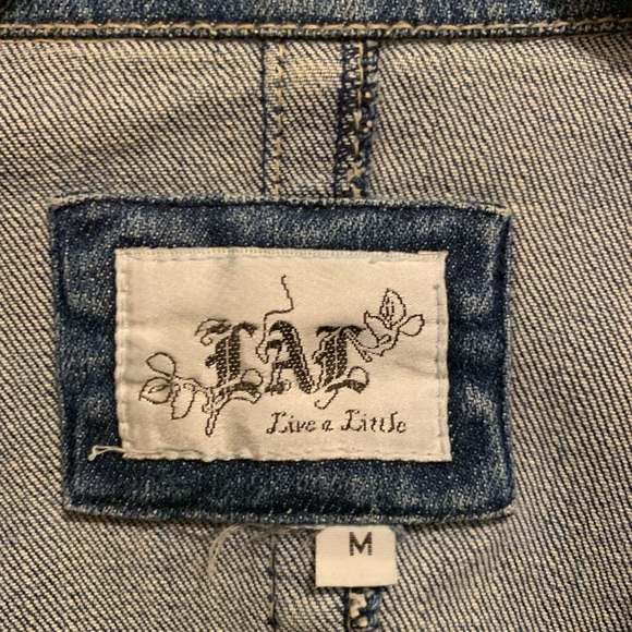 Live a Little Medium Denim Jacket. - Picture 3 of 3